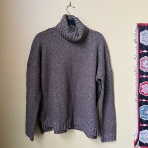 Vince Charcoal Speckled Turtleneck Sweater
